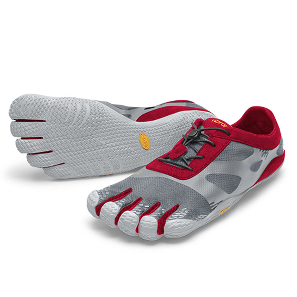 Vibram Fivefingers KSO EVO Erkek Spor Ayakkabı Gri/Kırmızı,ZB4861705